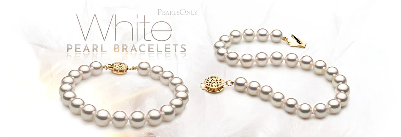 Landing banner for White Pearl Bracelets